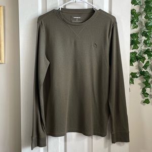 Olive Green Express Men's Sweater Size Medium